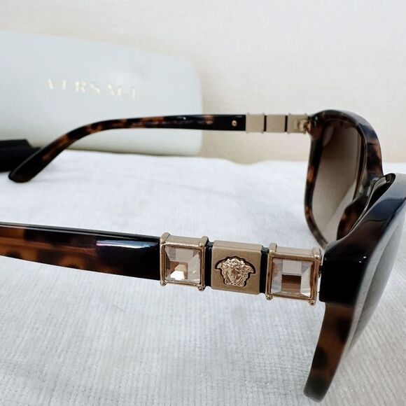 Versace 4293B Brown Tortoise Sunglasses for Women - Picture 3 of 6